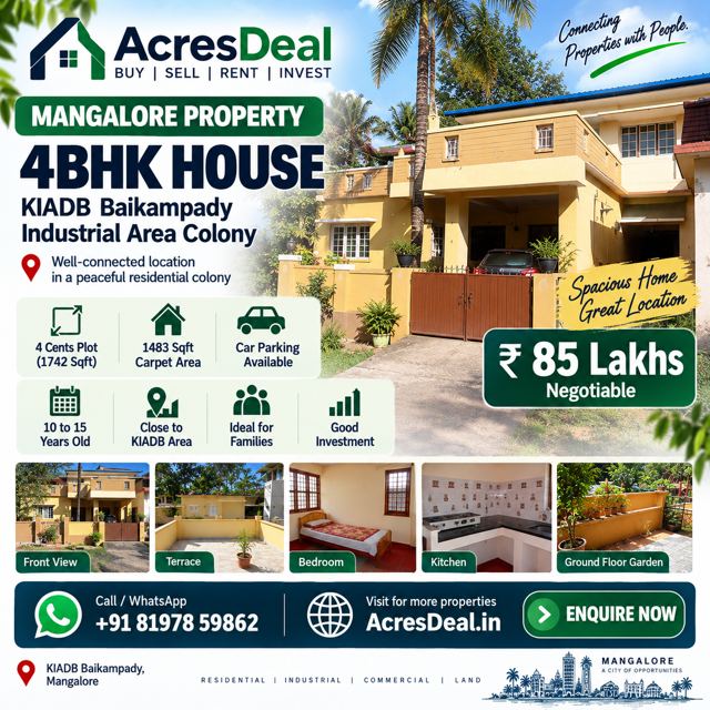4BHK HOUSE FOR SALE — MANGALORE